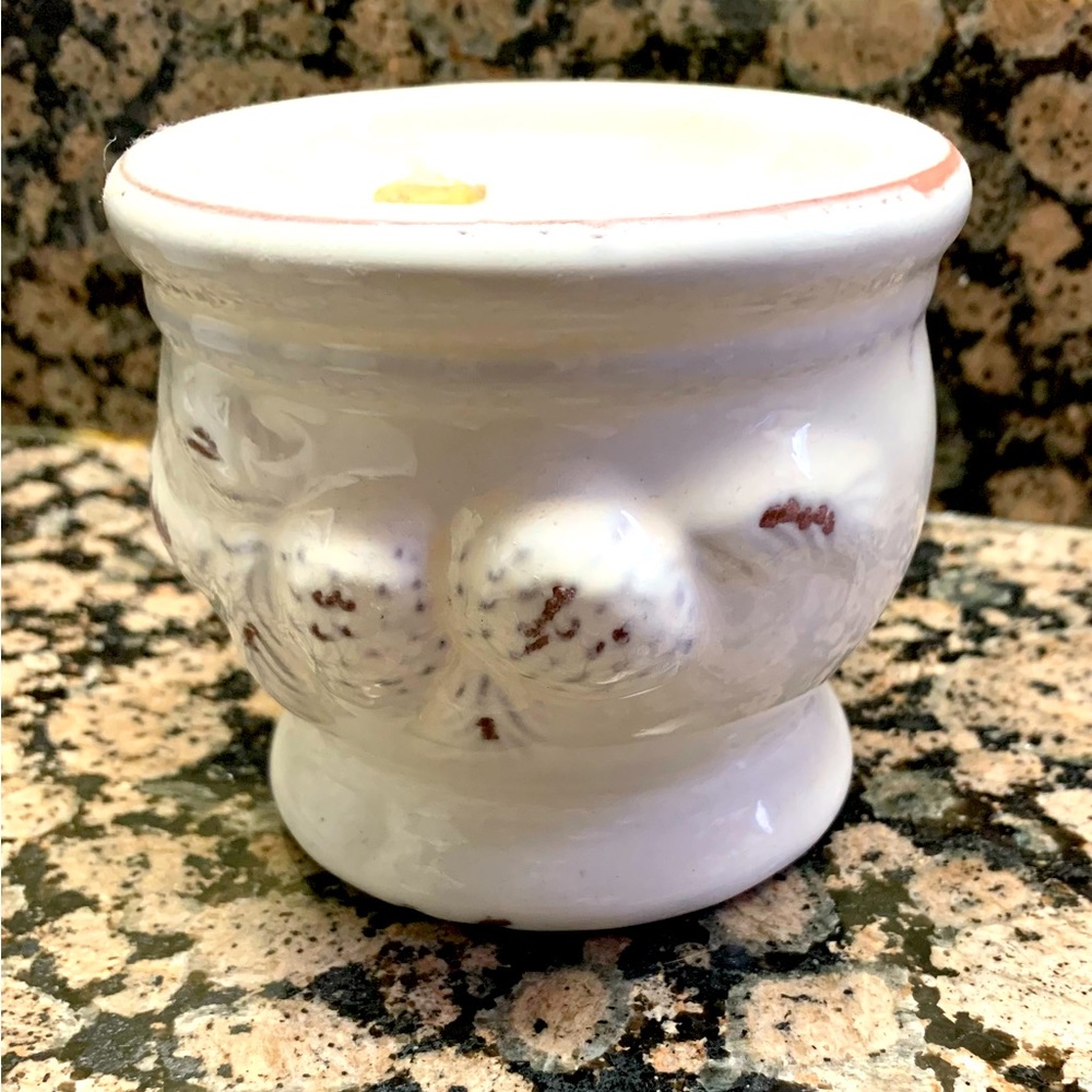 DesignPac pinecone glaze ceramic pillar candle holder - Picture 1 of 5